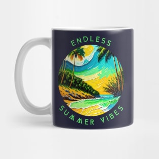 endless summer, fun summer artistic design v10 Mug